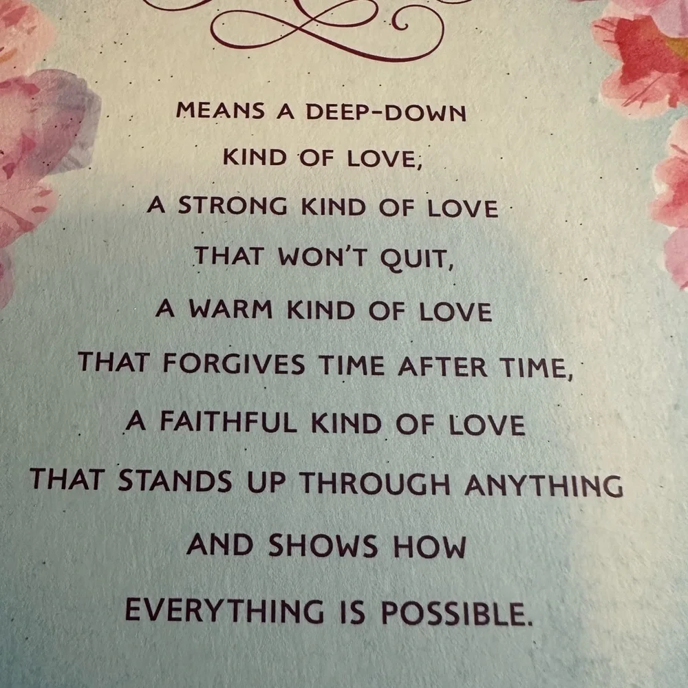 🩵5/$8 Floral Decorative Plaque with Inspirational Quote